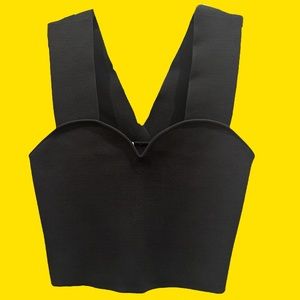 A.L.C. Black Sleeveless Crop Top - like new!